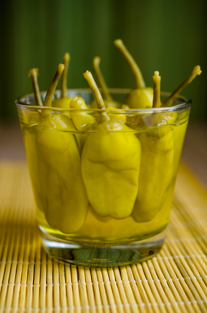 pickled Pepperoncini Juice in a cup