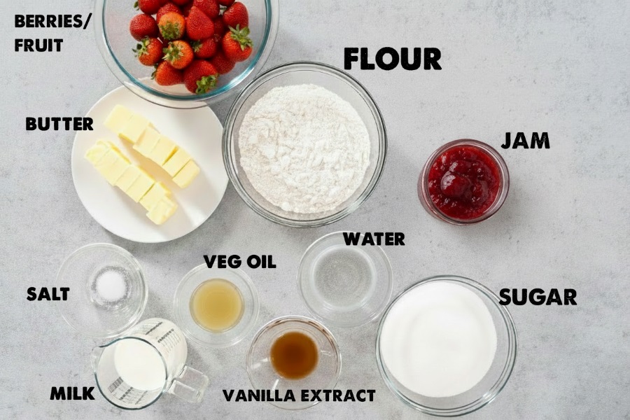 homemade strudel without puff pastry ingredients