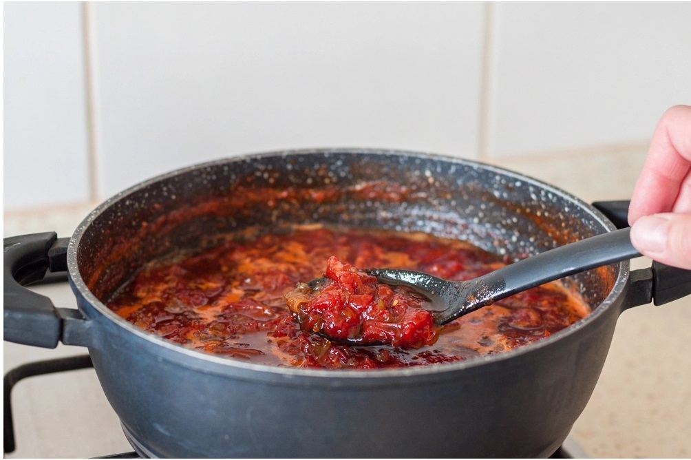 Simmer the mixture until thick